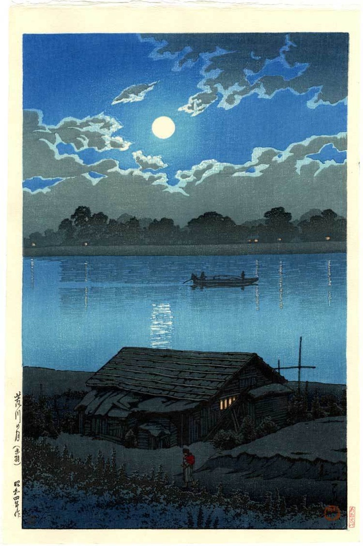 Moon River by Hasui
